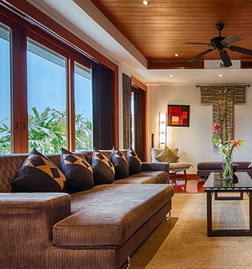 Baan Surin Sawan - Interior living room TV end